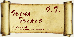 Irina Tripić vizit kartica